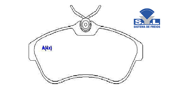 Jogo Pastilha Freio Dianteiro - SYL - Citroen C3 1.4 8v - GLX / XRT / Exclussive 2003 a 2012