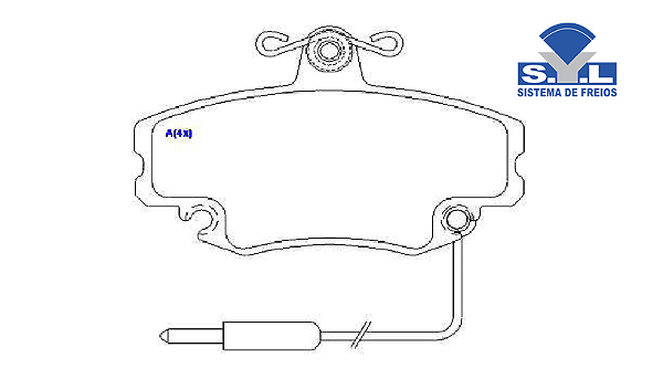 Jogo Pastilha Freio Dianteiro - SYL - Renault R19 1.6/1.8 8v 1994 a 1999