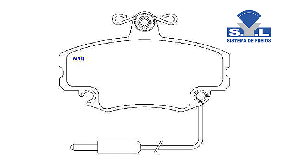 Jogo Pastilha Freio Dianteiro - SYL - Express 1.6 8v 1998 a 2003