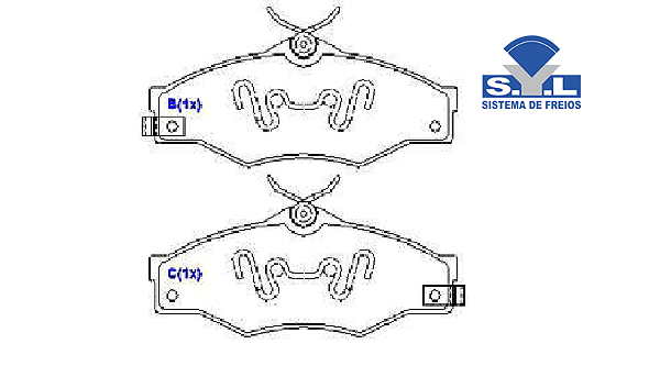 Jogo Pastilha Freio Dianteiro - SYL - Hilux 3.0 8v - 4x2 1998 a 2006