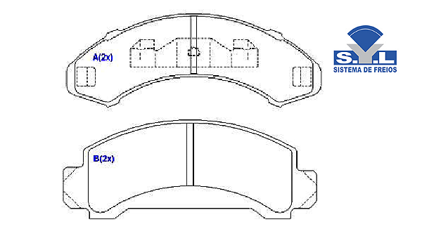 Jogo Pastilha Freio Dianteiro - SYL - Explorer 4.0 12v V6 1993 a 1995