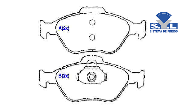 Jogo Pastilha Freio Dianteiro - SYL - Ecosport 1.0/1.6 8v - 2.0 16v 2003 a 2009
