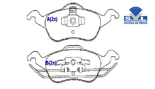 Jogo Pastilha Freio Dianteiro - SYL - Focus 1.8/2.0 16v 1999 a 2007