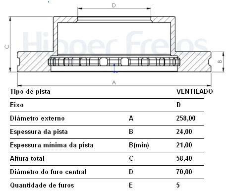Par Disco Freio Dianteiro - Suprema 2.0/2.2 8v 1992 a 1998