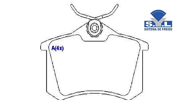 Jogo Pastilha Freio Traseiro - SYL - Audi 100 2.8 12V V6 1990 a 1994