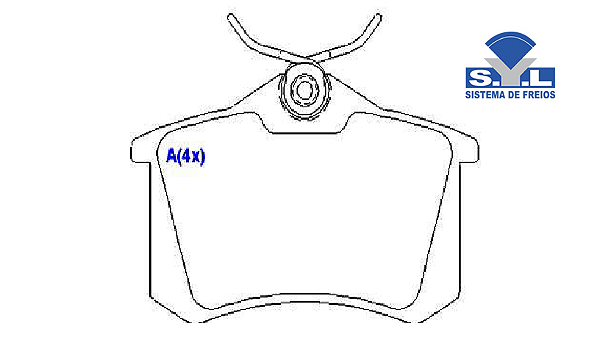 Jogo Pastilha Freio Traseiro - SYL - Audi A4 Quattro 2.4 30v 1998 a 2004