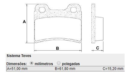 Jogo Pastilha Freio Traseiro Pointer 2.0 8v 1993 a 1997