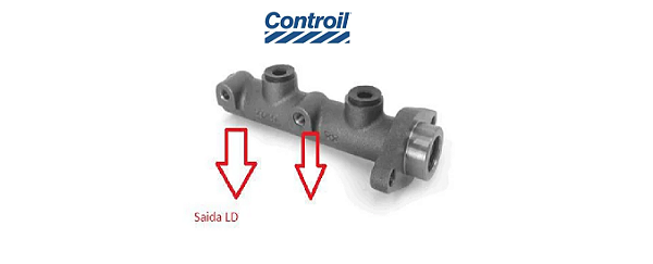 Cilindro Mestre de Freio - S10 2.8 12v 1995 a 2012 - Saida LD - Com ABS RODA TRASEIRAS
