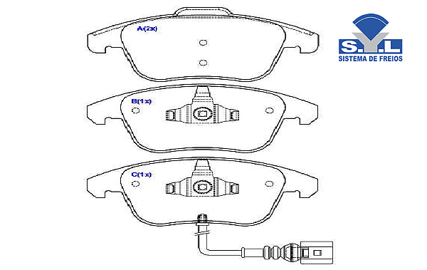 Jogo Pastilha Freio Dianteiro - SYL - Passat TSi 2.0 16v 2010 a 2020
