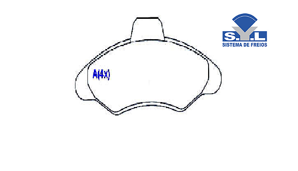 Jogo Pastilha Freio Dianteiro - SYL - Logus 1.8 8v 1993 a 1997