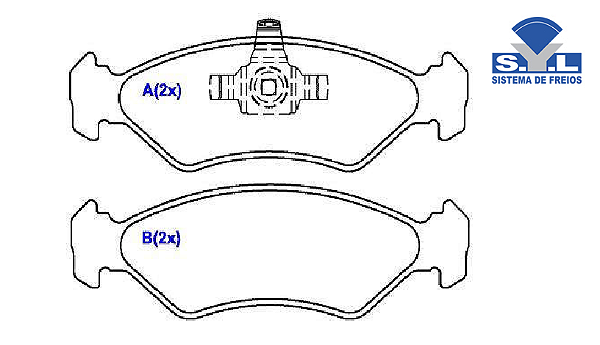 Jogo Pastilha Freio Dianteiro - SYL - KA 1.0 8v 2007 a 2013