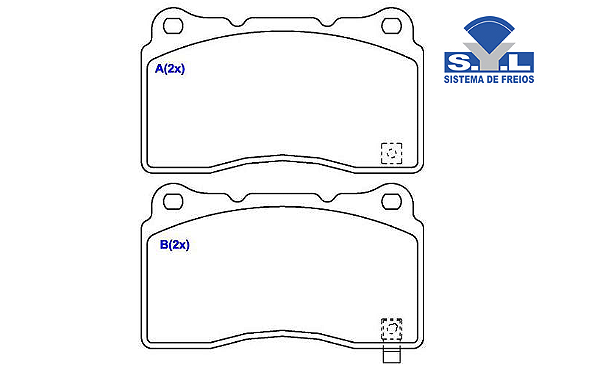 Jogo Pastilha Freio Dianteiro - SYL - Impreza 2.5 16v Turbo 2008 a 2015