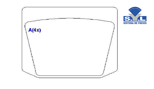 Jogo Pastilha Freio Dianteiro - SYL - Opala 2.5 8v - 4.1 12v 1971 a 1976