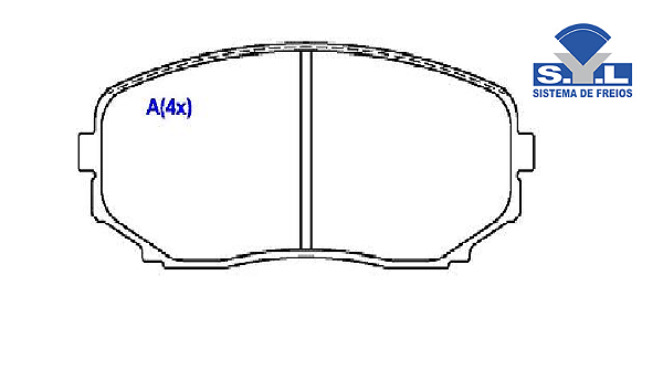 Jogo Pastilha Freio Dianteiro - SYL - Mazda CX7 2.3 16v 2007 a 2013