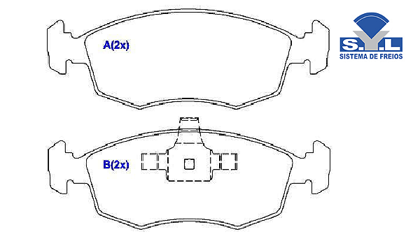 Jogo Pastilha Freio Dianteiro - SYL - Strada 1.6 16v 2013 a 2019