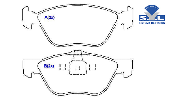 Jogo Pastilha Freio Dianteiro - SYL - Linea 1.4 16v 2010 a 2016