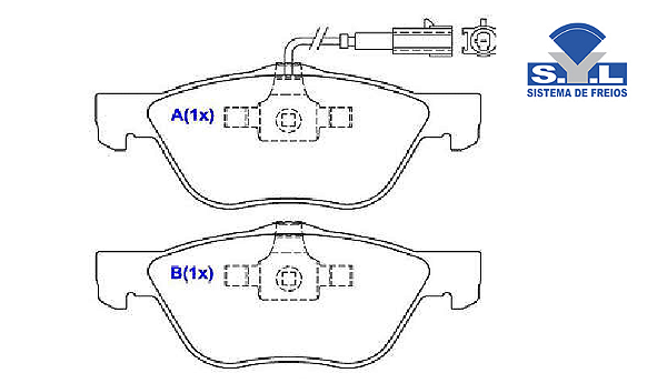 Jogo Pastilha Freio Dianteiro - SYL - Bravo 1.8 16v - Absolute / Dualogic / Essence 2011 a 2016