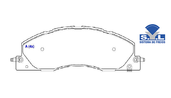 Jogo Pastilha Freio Dianteiro - SYL - Dodge Ram2500 5.9 24v 2009 a 2019