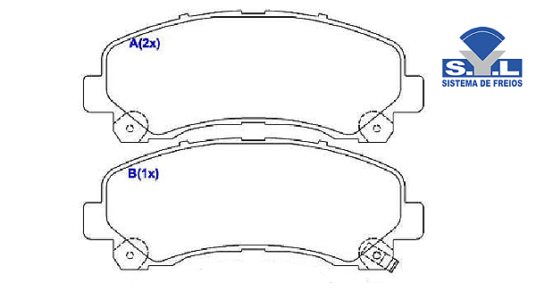 Jogo Pastilha Freio Dianteiro - SYL - S10 2.5 16v - 2.8 16v 2012 a 2022