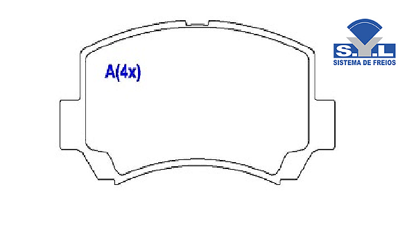 Jogo Pastilha Freio Dianteiro - SYL - Chana Cargo 1.0 8v 2005 a 2012