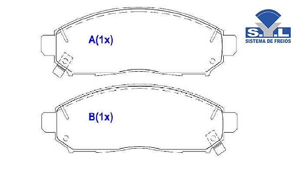 Jogo Pastilha Freio Dianteiro - SYL - Frontier 2.5 16v 2008 a 2016