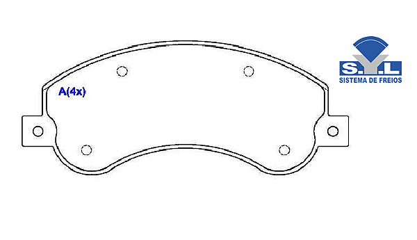 Jogo Pastilha Freio Dianteiro - SYL - Amarok 2.0 16v 2010 a 2021