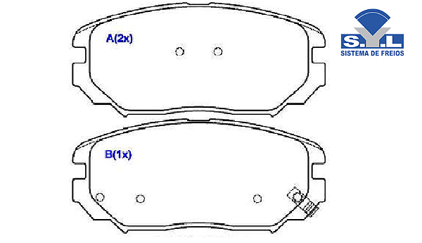 Jogo Pastilha Freio Dianteiro - SYL - Azera 3.3 24v V6 2005 a 2011