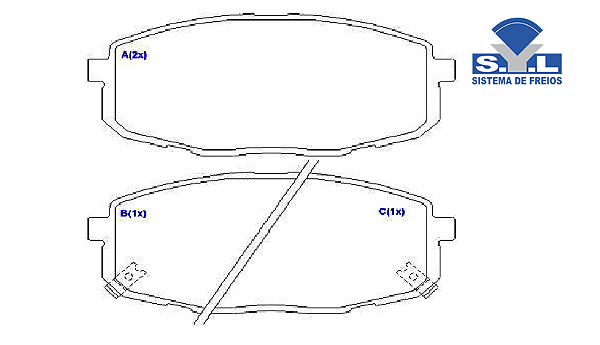 Jogo Pastilha Freio Dianteiro - SYL - Hyundai I30 2.0 16v 2009 a 2012