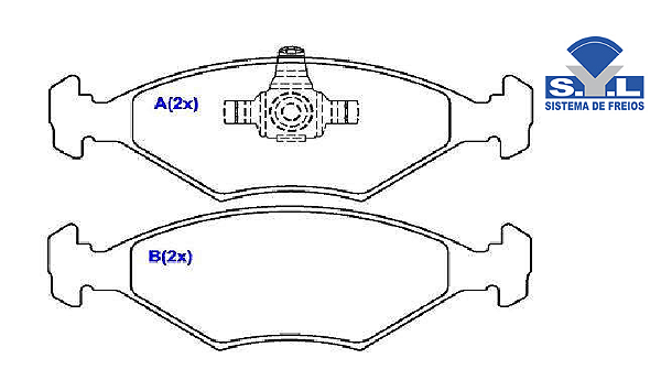Jogo Pastilha Freio Dianteiro - SYL - Uno Mille Economy 1.0 8v 2009 a 2014
