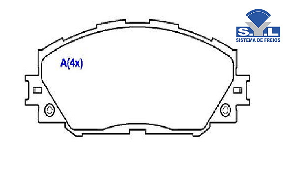 Jogo Pastilha Freio Dianteiro - SYL - Hilux 2.5 16v 2006 a 2014