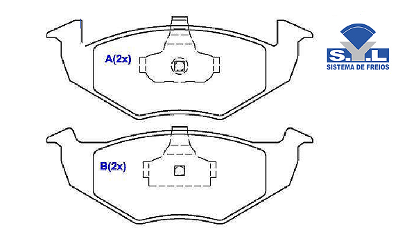 Jogo Pastilha Freio Dianteiro - SYL - Parati 1.0 8v 2008 a 2012