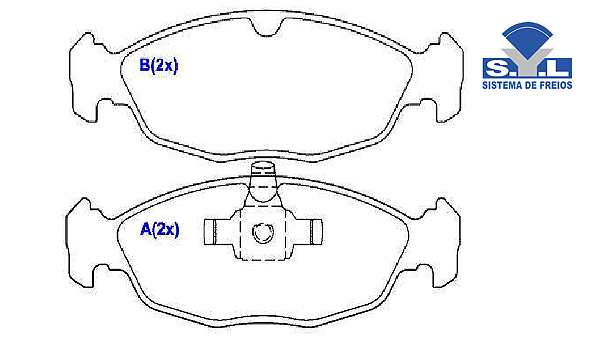 Jogo Pastilha Freio Dianteiro - SYL - Prisma 1.0/1.4 8v 2009 a 2016