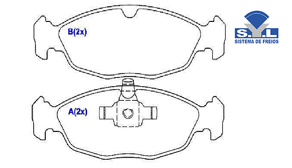 Jogo Pastilha Freio Dianteiro - SYL - Corsa 1.4 8v 2007 a 2012