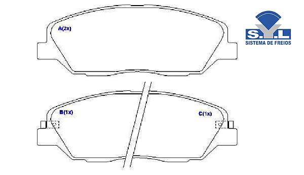 Jogo Pastilha Freio Dianteiro - SYL - Sorento 2.5 16v - 3.5 24v após 2009...