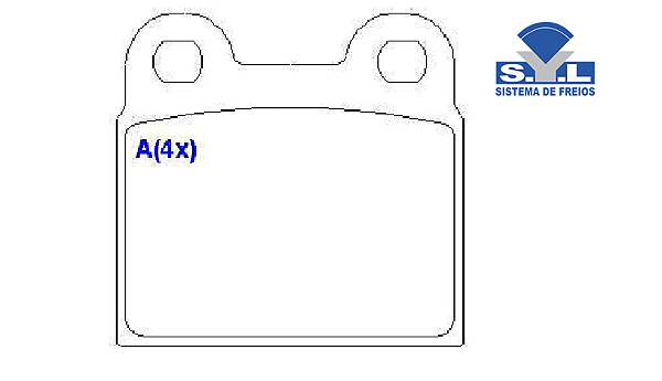 Jogo Pastilha Freio Dianteiro - SYL - Caravelles 1.6/1.7 8v 1972 a 1979