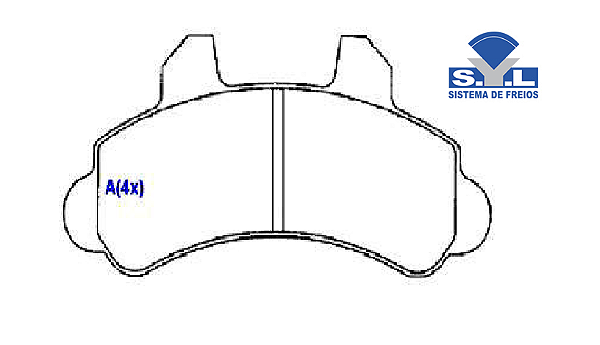 Jogo Pastilha Freio Dianteiro - SYL - D20 4.0 8v 1993 a 1994