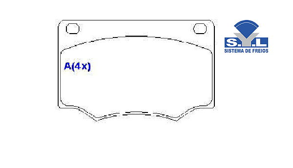 Jogo Pastilha Freio Dianteiro - SYL - Opala 2.5 8v - 4.1 12v L6 1977 a 1992