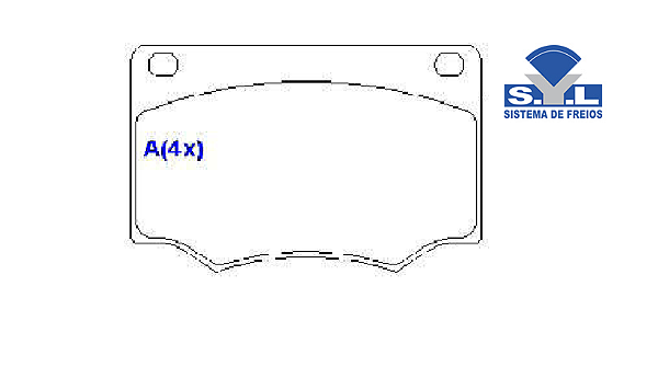 Jogo Pastilha Freio Dianteiro - SYL - Diplomata 2.5 8v - 4.1 12v 1980 a 1983