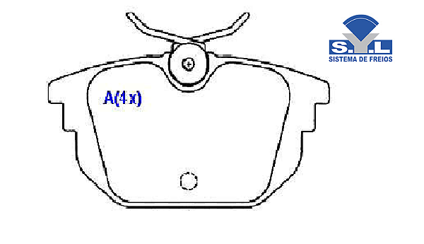 Jogo Pastilha Freio Traseiro - SYL - Alfa Romeo 145 1.4/1.6/1.8/2.0 16v 1996 a 2002