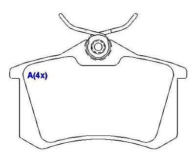 Jogo Pastilha Freio Traseiro - Frasle - Passat 2.8 30v V6 2003 a 2005