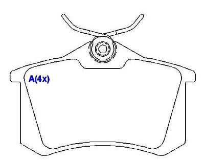 Jogo Pastilha Freio Traseiro - Frasle - Passat 1.8 20v 1996 a 2000
