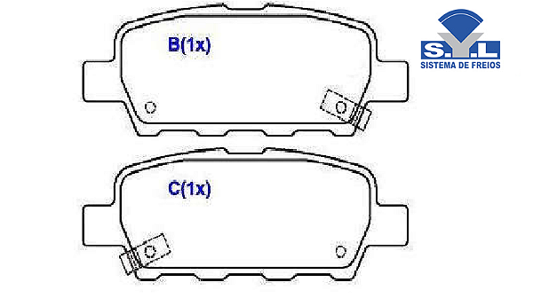 Jogo Pastilha Freio Traseiro Sentra 2.0 16v após 2015...