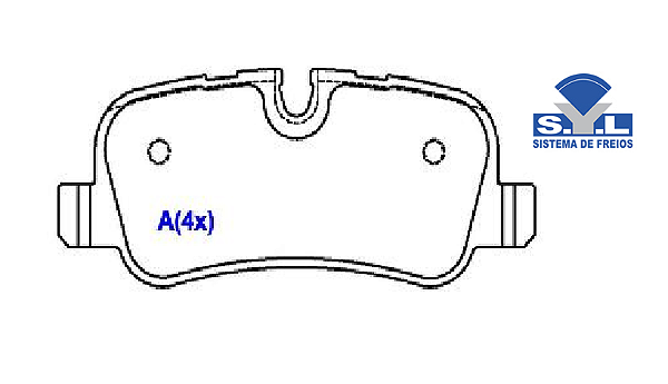 Jogo Pastilha Freio Traseiro Range Rover Sport 2005 a 2013