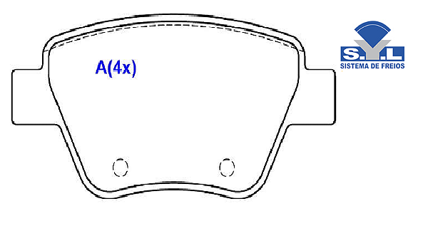 Jogo Pastilha Freio Traseiro - SYL - Jetta 2.0 8v/16v 2010 a 2018