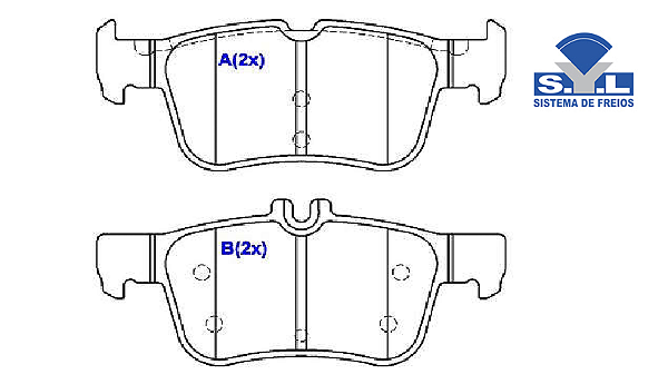 Jogo Pastilha Freio Traseiro - SYL - Fusion Hybrid 2.0 16v após 2013...