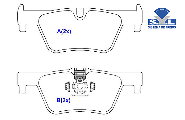 Jogo Pastilha Freio Traseiro - SYL - BMW 325i 2.5 24v após 2011...
