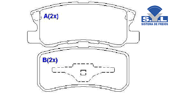 Jogo Pastilha Freio Traseiro - SYL - Pajero Full 3.2 24v 2000 a 2006