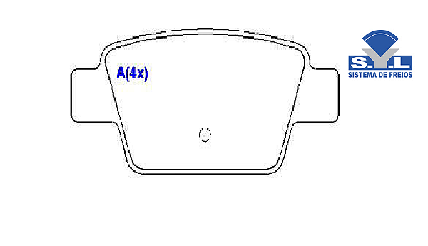 Jogo Pastilha Freio Traseiro - SYL - Bravo 1.8 16v após 2007...