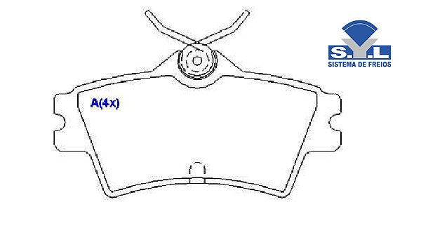 Jogo Pastilha Freio Traseiro - SYL - Diplomata 4.1 12v V6 1991 a 1992