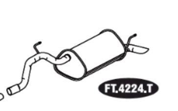 Escapamento Traseiro - Mastra - Palio Fire 1.0 16v - 1.3 8v 1996 a 2005